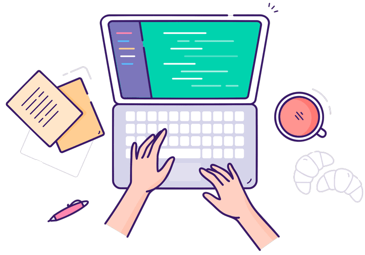 A background picture for using computer in top digital marketing services in nepal