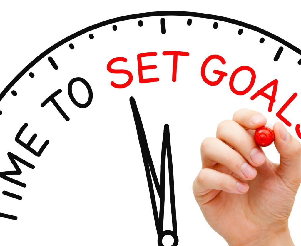 A picture in google ads for setting the goal and planning for targeting the keywords.